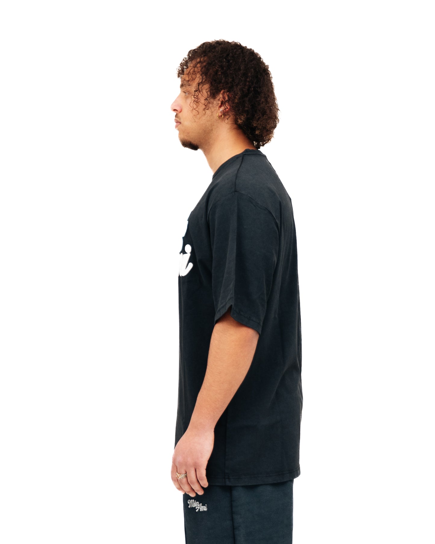 T-Shirt Orchidée Gris Délavé