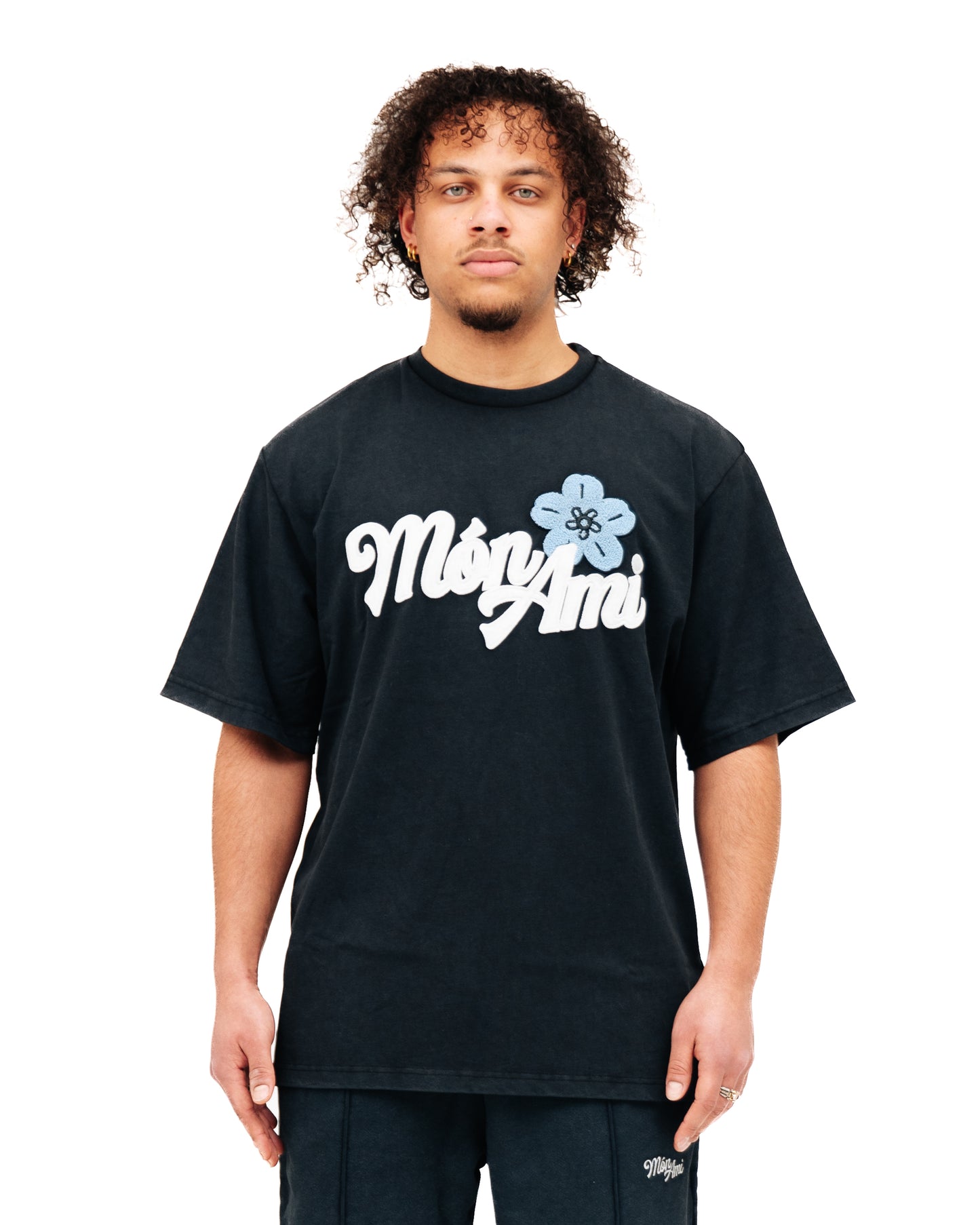 T-Shirt Orchidée Gris Délavé