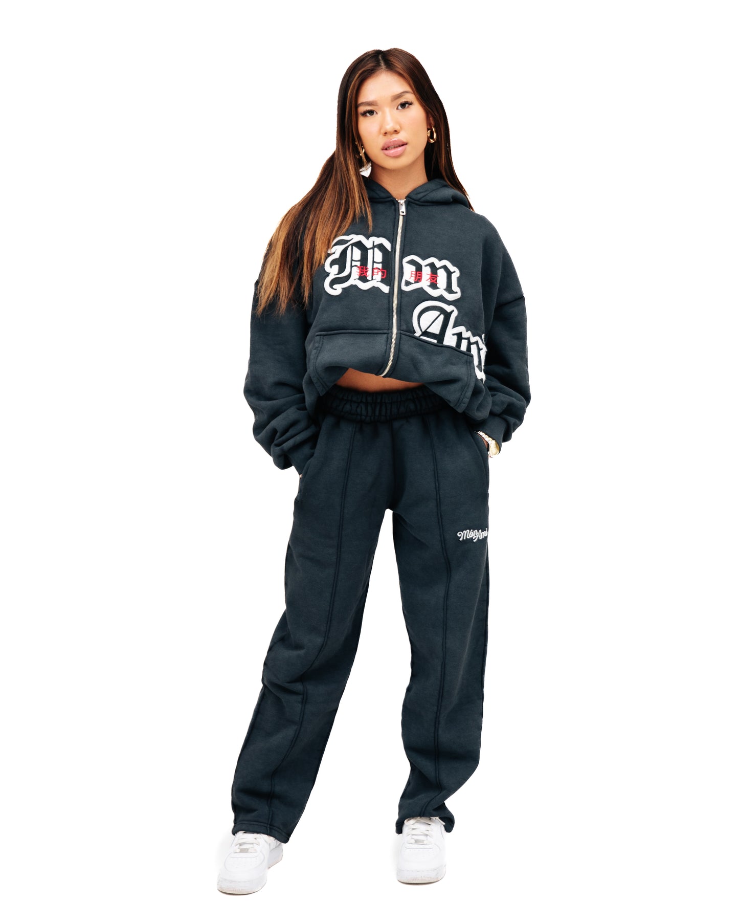 Pantalon Orchidée Gris Délavé