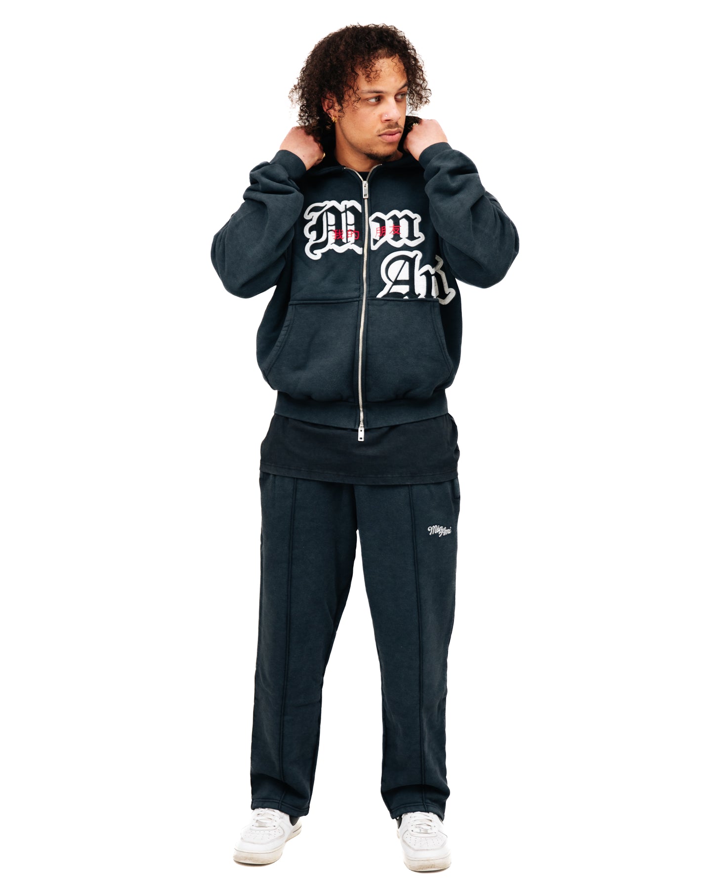 Pull á Capuche Orchidée Gris Délavé
