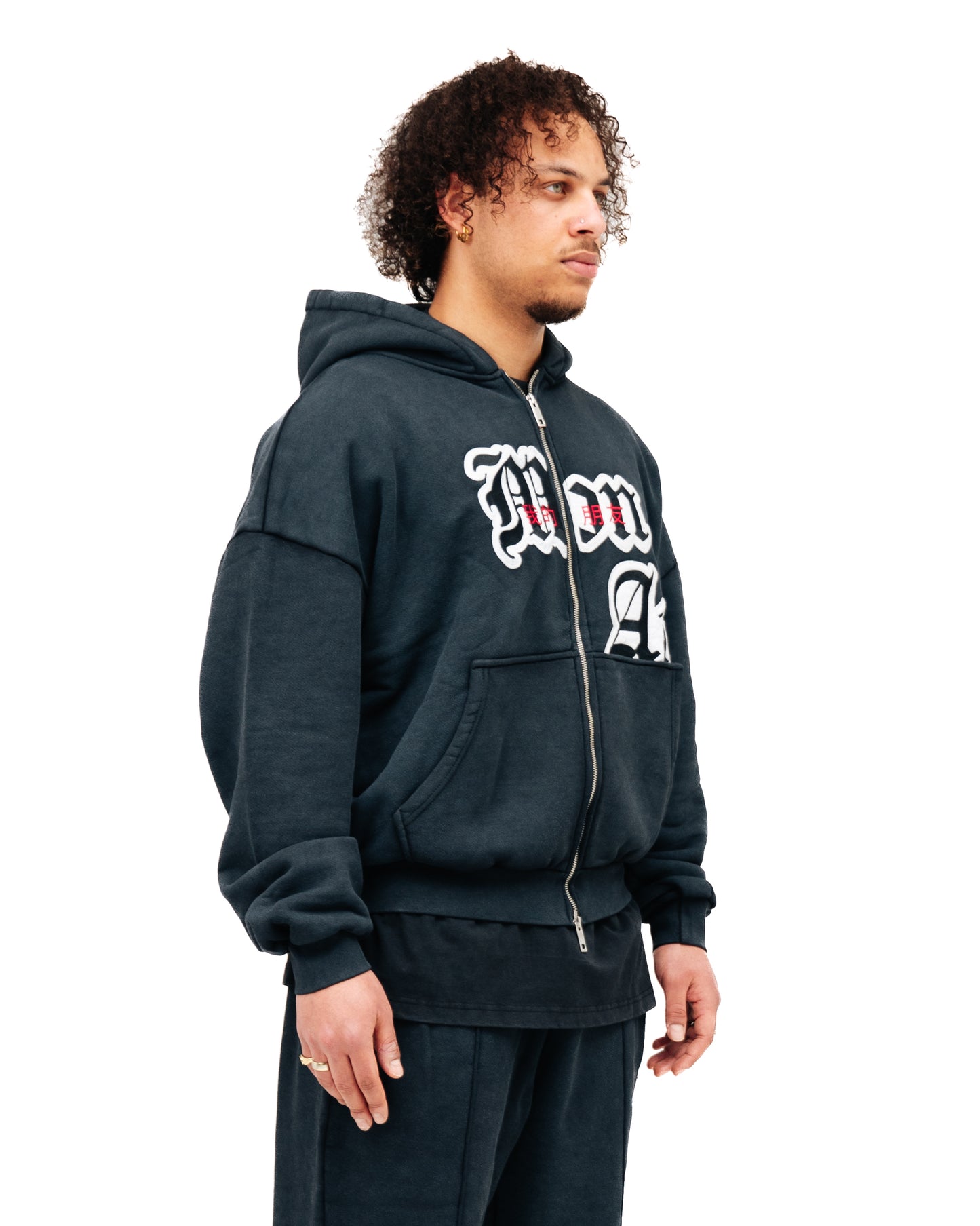 Pull á Capuche Orchidée Gris Délavé
