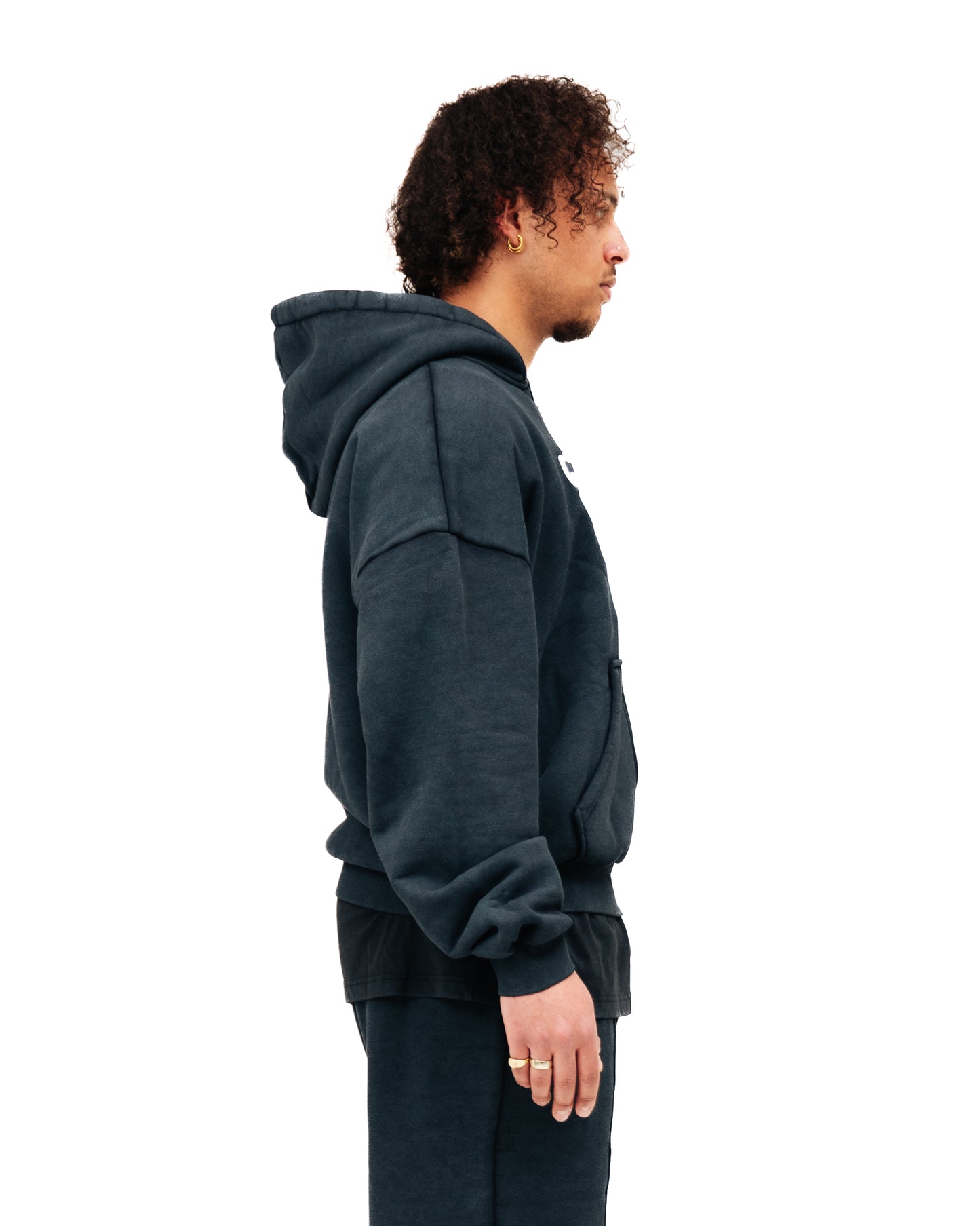Pull á Capuche Orchidée Gris Délavé