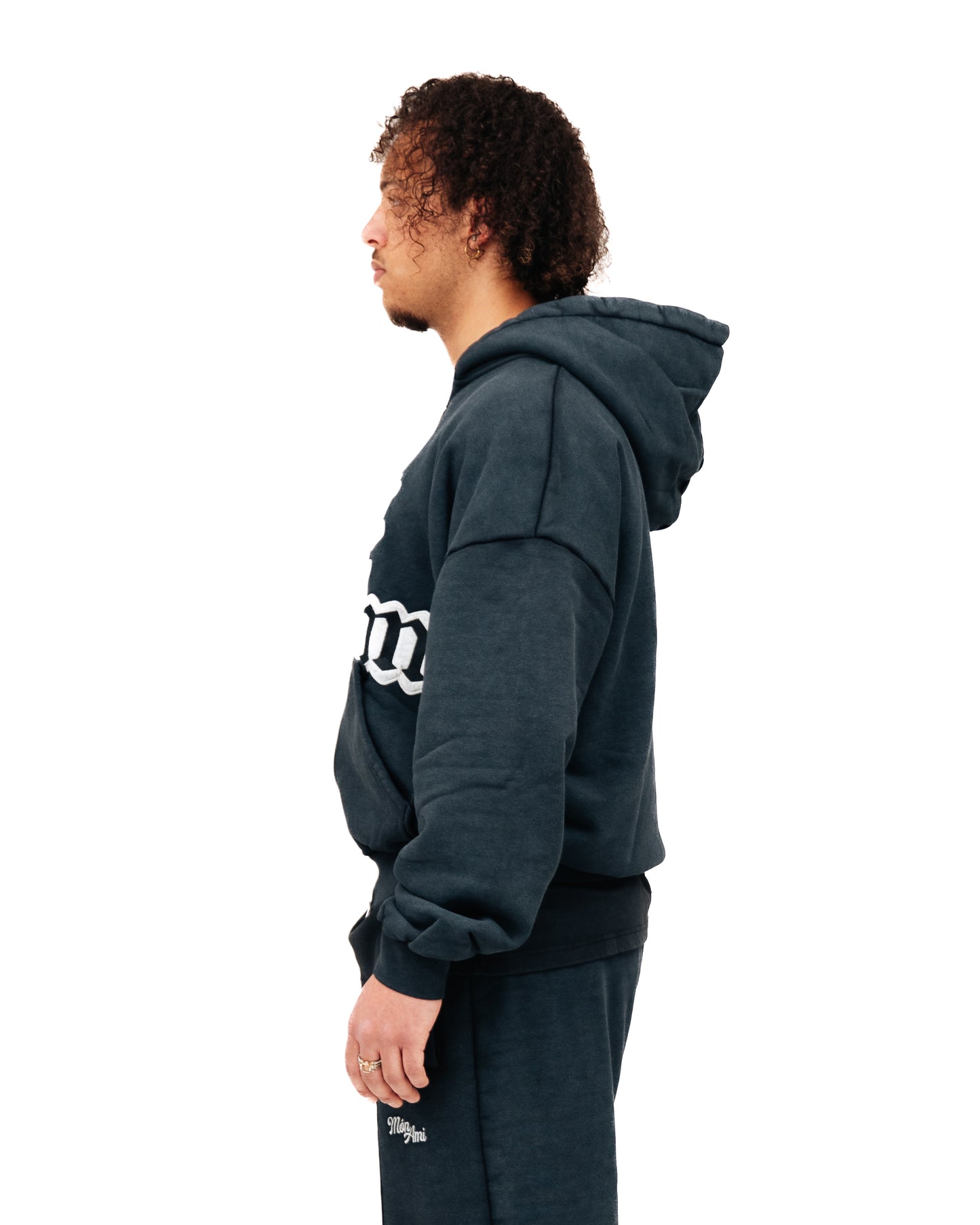 Pull á Capuche Orchidée Gris Délavé