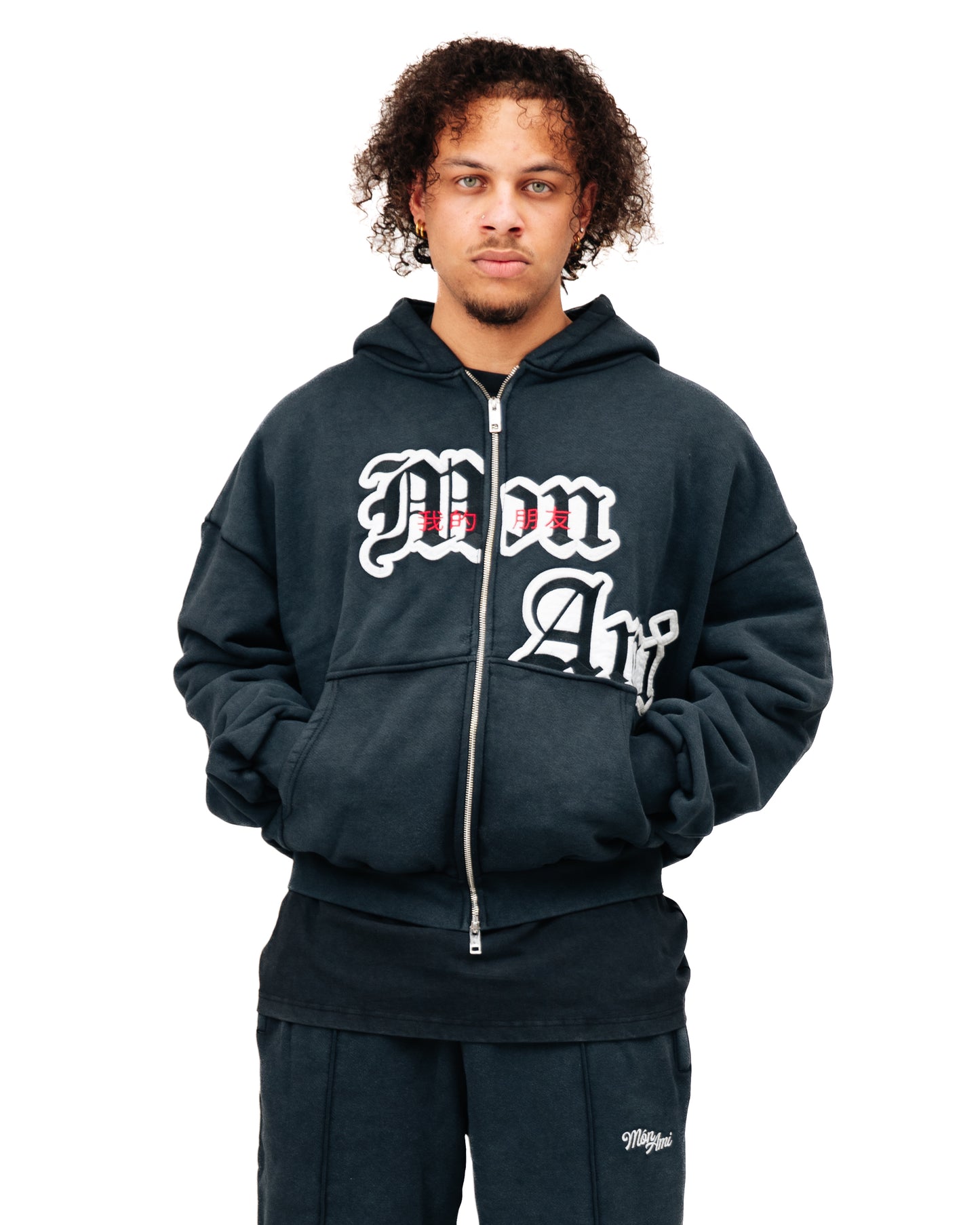 Pull á Capuche Orchidée Gris Délavé