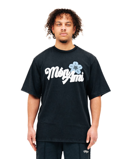 T-Shirt Orchidée Gris Délavé